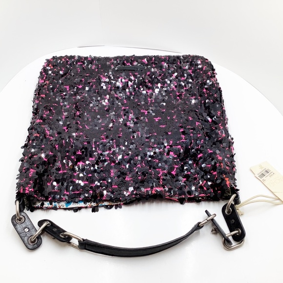 🆕{RACHAEL Rachael Roy} Pink & Black Sequined Tote - Picture 4 of 7